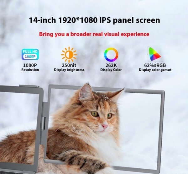 Triple Screen Laptop Monitor Extender | Portable 3-in-1 Display for Work & Gaming - Image 5
