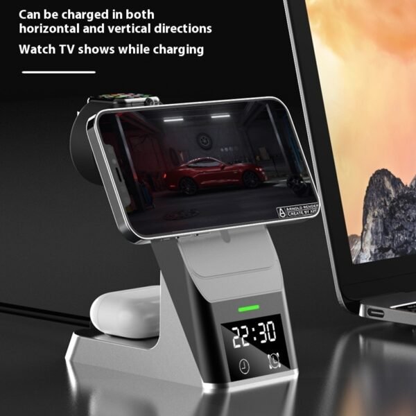 6-in-1 Wireless Fast Charger – Magnetic Charging Station with 15W Fast Charge & Type-C Port