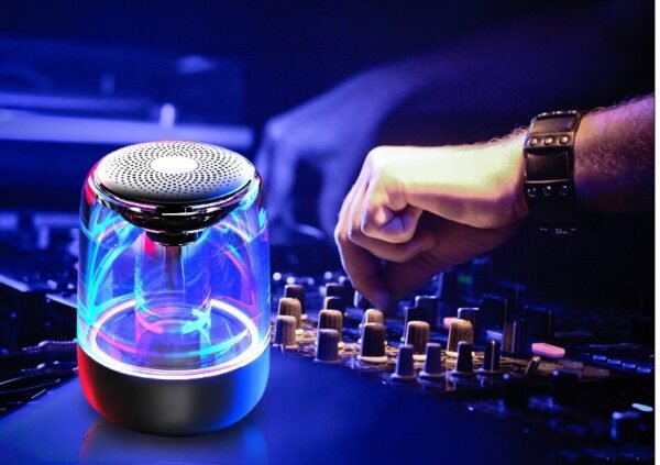 Portable Bluetooth Speaker with Powerful Bass & LED Lights | Wireless Outdoor Speaker C7