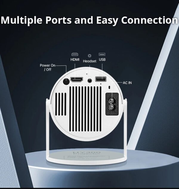 HY300 Smart Android Projector | Full HD Home Theater with Barrel Design & Projection Screen - Image 10