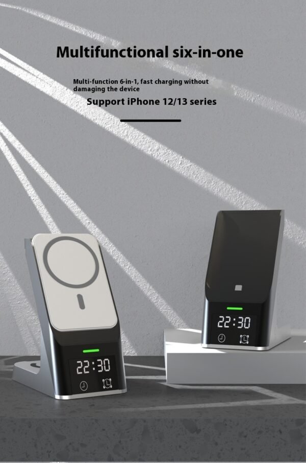 6-in-1 Wireless Fast Charger – Magnetic Charging Station with 15W Fast Charge & Type-C Port - Image 8