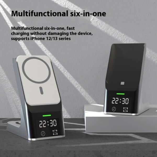 6-in-1 Wireless Fast Charger – Magnetic Charging Station with 15W Fast Charge & Type-C Port - Image 2
