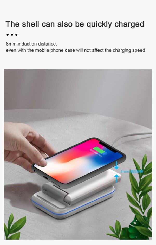 3-in-1 Foldable Wireless Charging Stand – Fast Charge with Type-C Port - Image 7