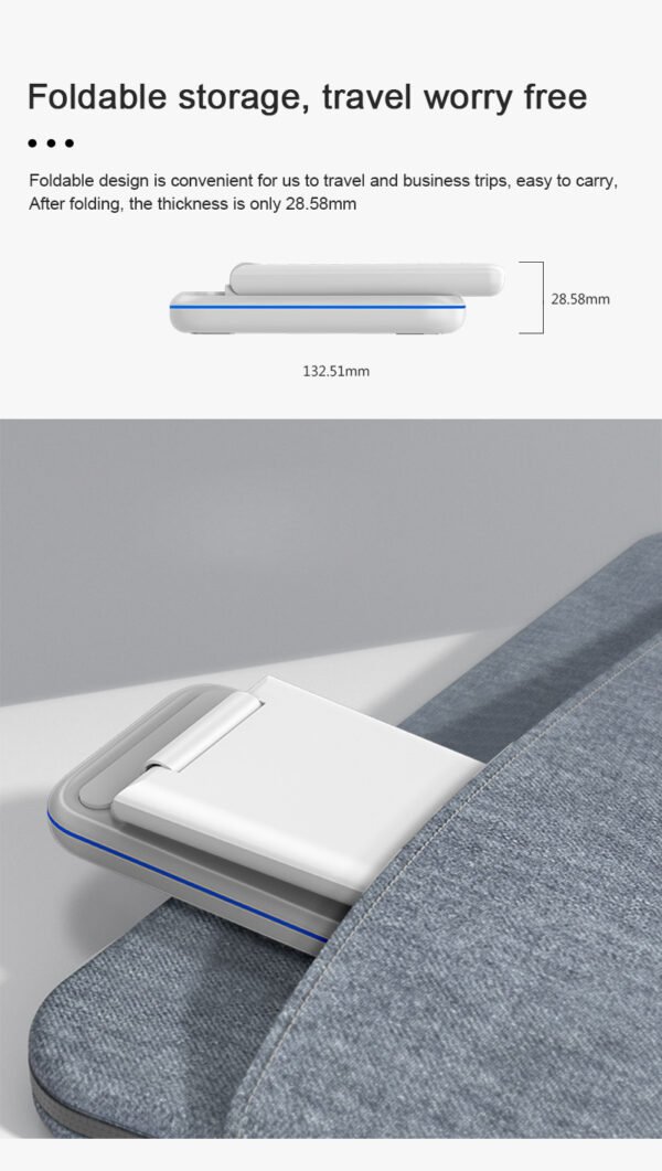 3-in-1 Foldable Wireless Charging Stand – Fast Charge with Type-C Port - Image 2