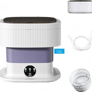 Portable Foldable Washing Machine 10L – Compact Deep Cleaning Washer for Baby Clothes, Underwear & Travel Use